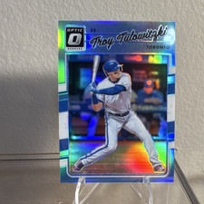 2017 Panini Donruss Optic Carolina Blue Prizm Troy Tulowitzki #151 Blue Jays /50