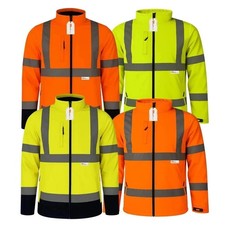Hi Viz Softshell Work Jacket High Visibility Waterproof Reflective PPE Safety