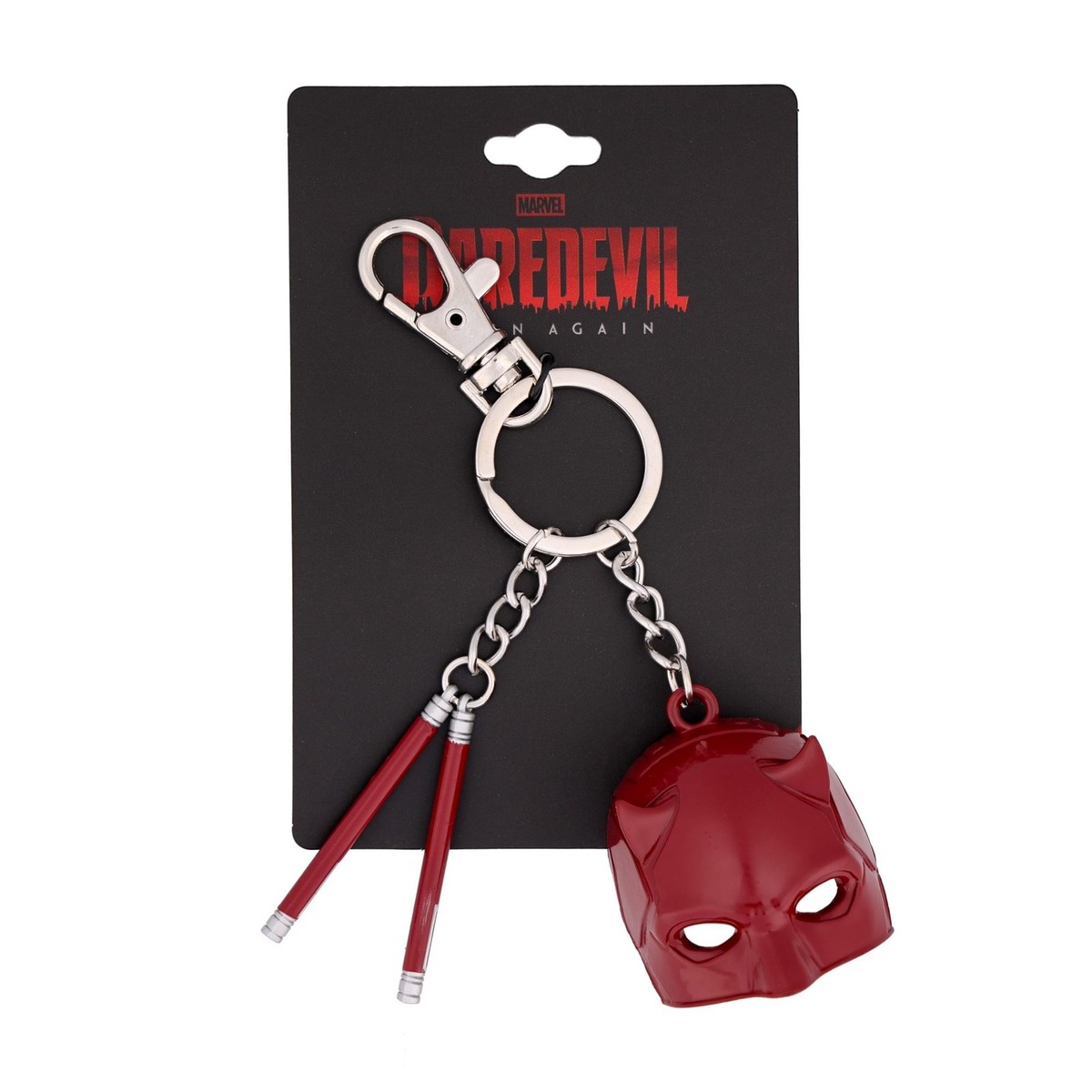 専用　 残6 the mask アクションキーチェーン　キーホルダー Marvel Daredevil: Born Again Mask and Billy Clubs 3D Enamel