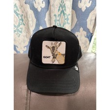 Goorin Bros The Farm Goat Trucker Hat Black Mesh Snapback Cap 101-0328