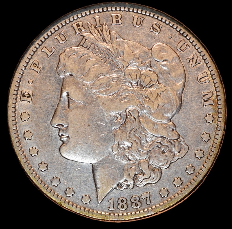1887 O Silver Morgan Dollar $1 Coin HIGH VF RESERVE  - FREE SHIPPING
