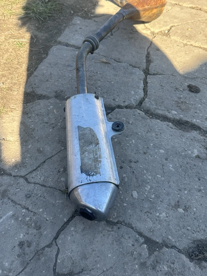 Sistema de escape FMF tubo graso y silenciador corto solo se adapta a Yamaha YZ125 2002-2004 Foto 4 de 4