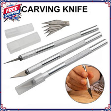 Metal Blades Wood Paper Cutter Scalpel Hobby Knife Craft Pen DIY Art Hand Tools