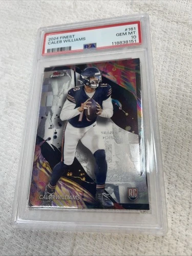 2024 Topps Finest Caleb Williams Uncommon Refractor #161 Rookie Card PSA 10