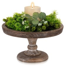 Rustic Wood Cake Stand for Candle Holder Centerpiece Display Riser