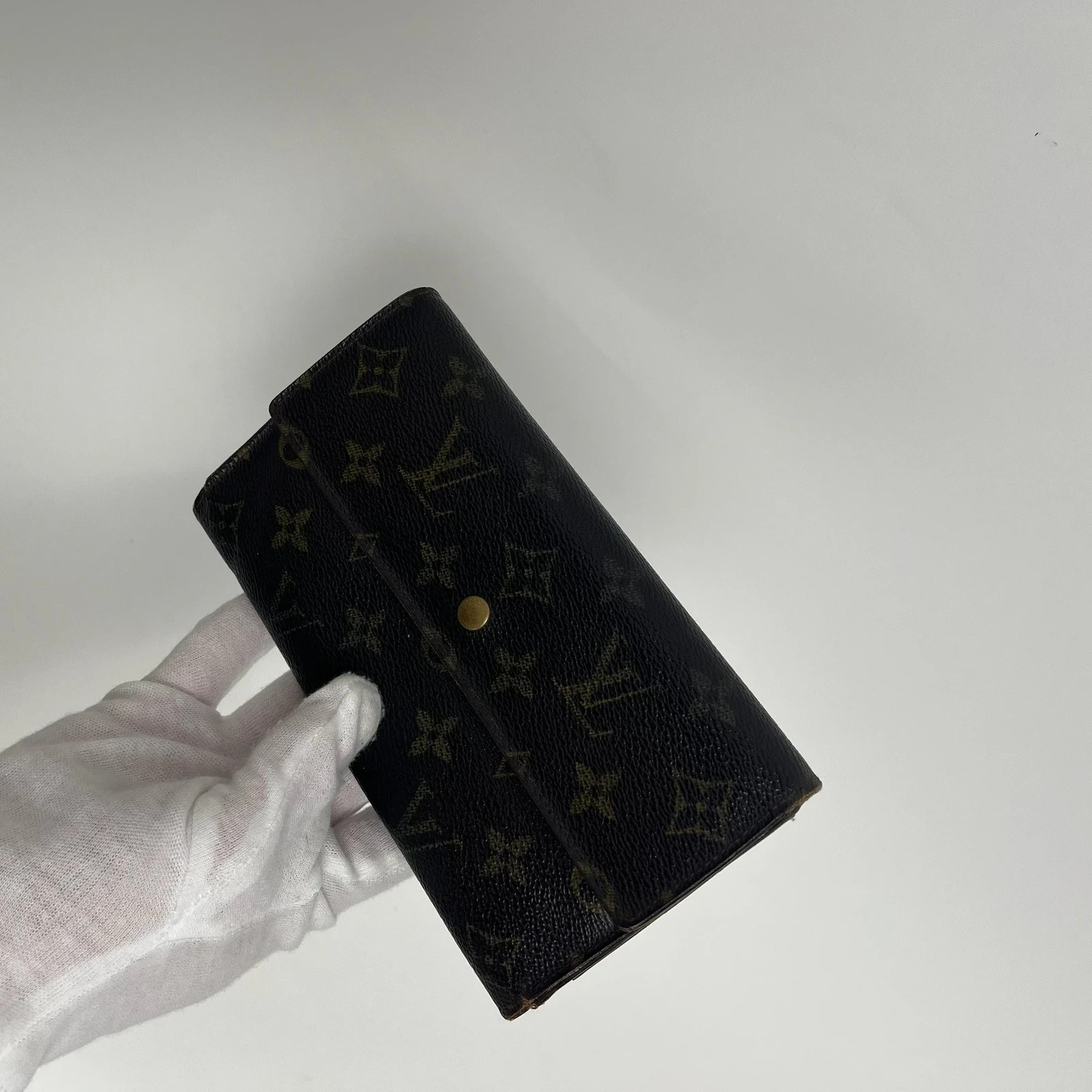Louis Vuitton LV Vintage Brown Monogram Long Purse Wallet image 3