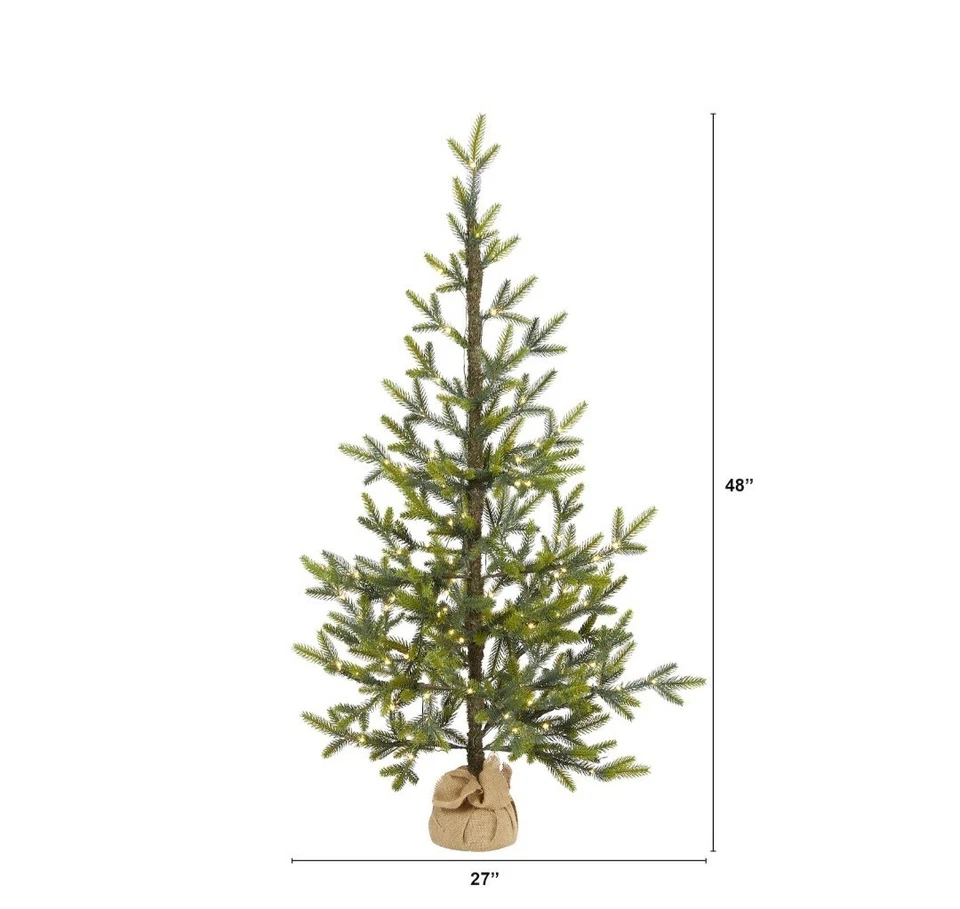 4’ Fraser Fir “Natural Look” Artificial Christmas Tree with 100 Clear LED Lights - Image 2 of 4