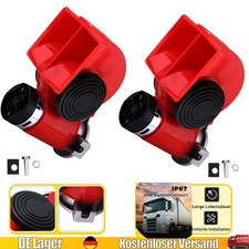 2Stk Hupe Horn für Auto 2 Klang 12V Kompressor Fanfare Druckluft LKW PKW Caravan