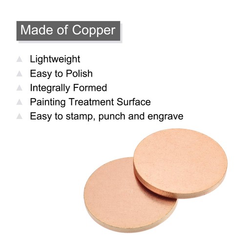12Pcs Stamping Blank Copper Round DIY Tags 19mm/0.75" for Craft - Afbeelding 4 van 7