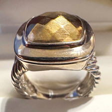 David Yurman Albion Ring in Gold and Silver Size 6
