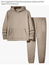 Men's Small Fleece Hoodie Jogger Set Tracksuit Casual Sportswear Comfortable Fit