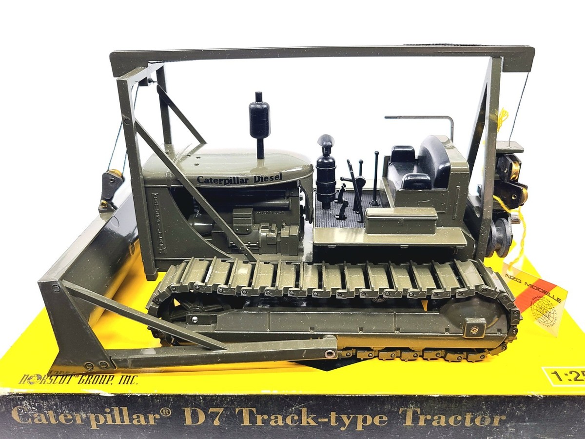 Caterpillar Cat D7 Dozer - Military Green NZG 1:25 Scale Diecast