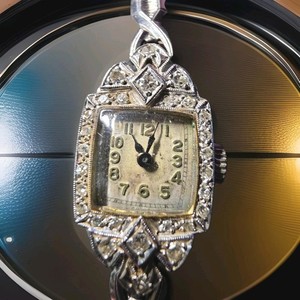 Art Deco Ollendorff 14K Solid Gold Diamond Watch Cocktail Wrist watch Swiss RUNS Ollendorff Watch | eBay main image 4