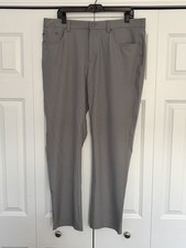 Greg Norman Men's 5 Pocket Performance Gray Straight Golf Pants Size 36x30