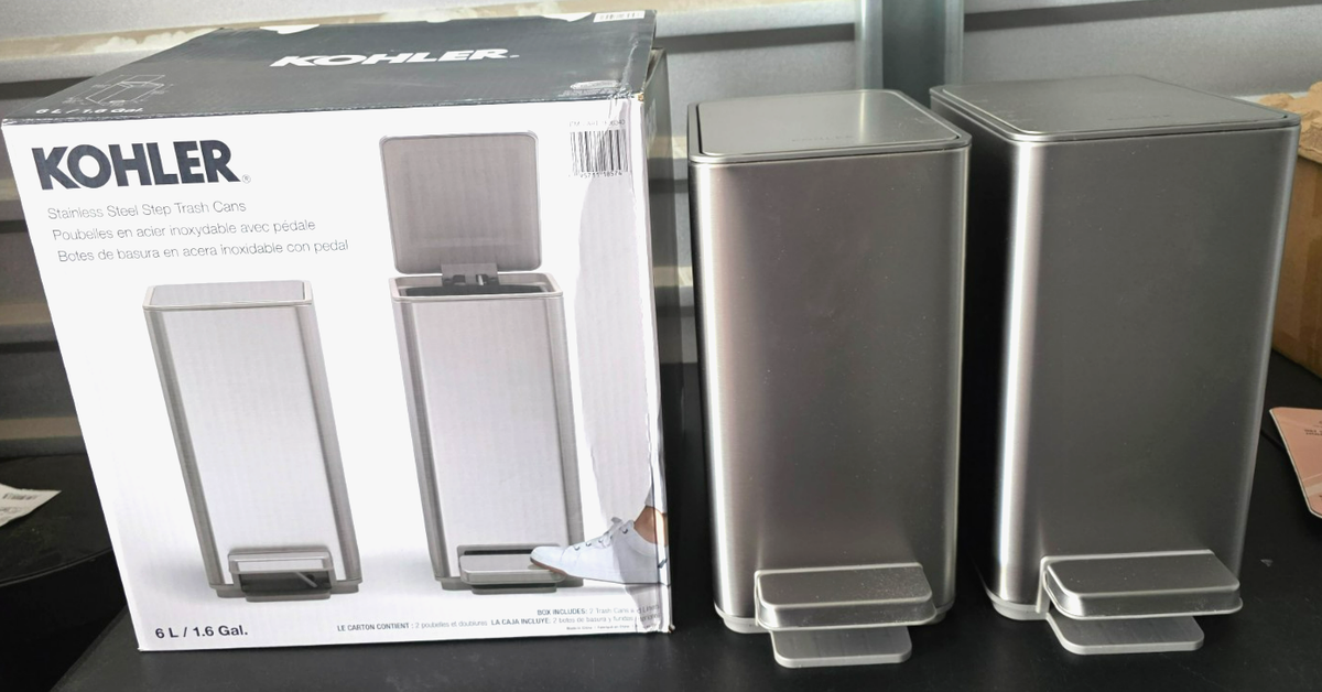 Kohler 6L Step Trash Can, 2-pack - 1806340 | eBay