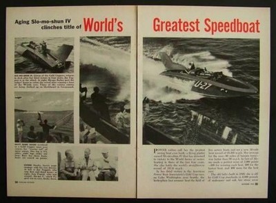 Slo-Mo-Shun IV Hydroplane Gold Cup Races 1953 vintage Pictorial