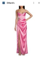 Gianni Bini PROM Pink Corset Dress Rhinestone Beading NWT Formal
