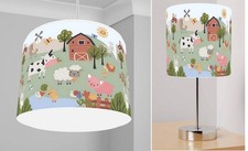 ON THE FARM FARMYARD ANIMALS Ceiling Light Shade Stick Lamp or Bundle Reusable