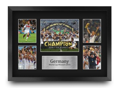 Deutschland WM 2014 Sieger signiert A3 vorgedruckt Autogramm Foto Memorabilia