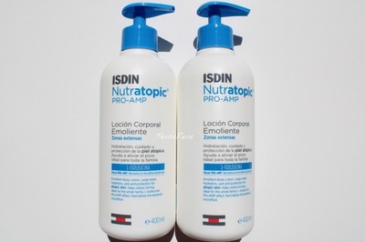2x ISDIN Nutratopic Pro-AMP Emollient Lotion for Atopic Skin 400ml