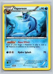 Vaporeon 22/98 Uncommon XY Ancient Origins Pokemon Card