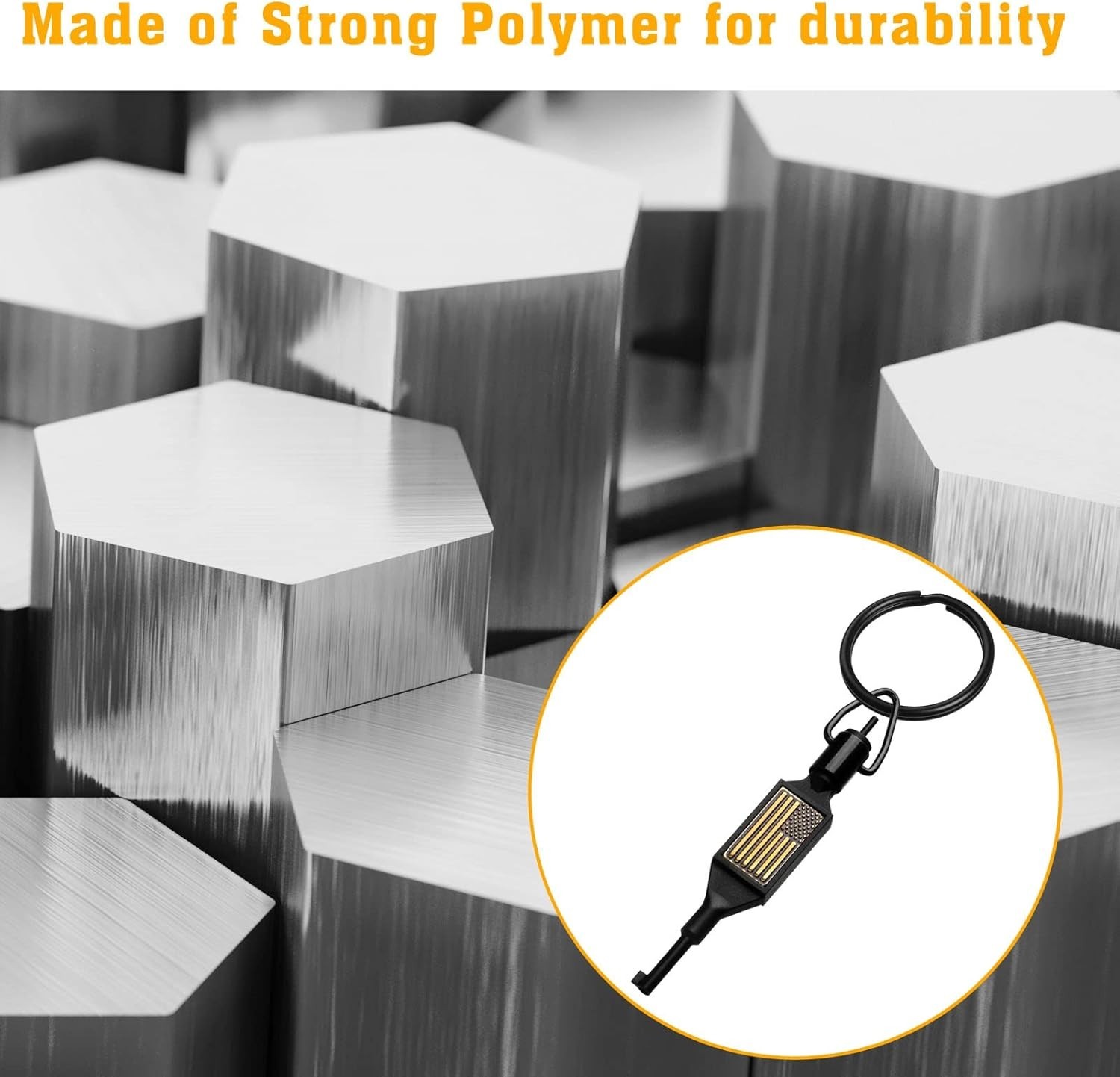 Flat Swivel Handcuff Key - Universal Cuff Key with Detachable Keyring (2 Pack)