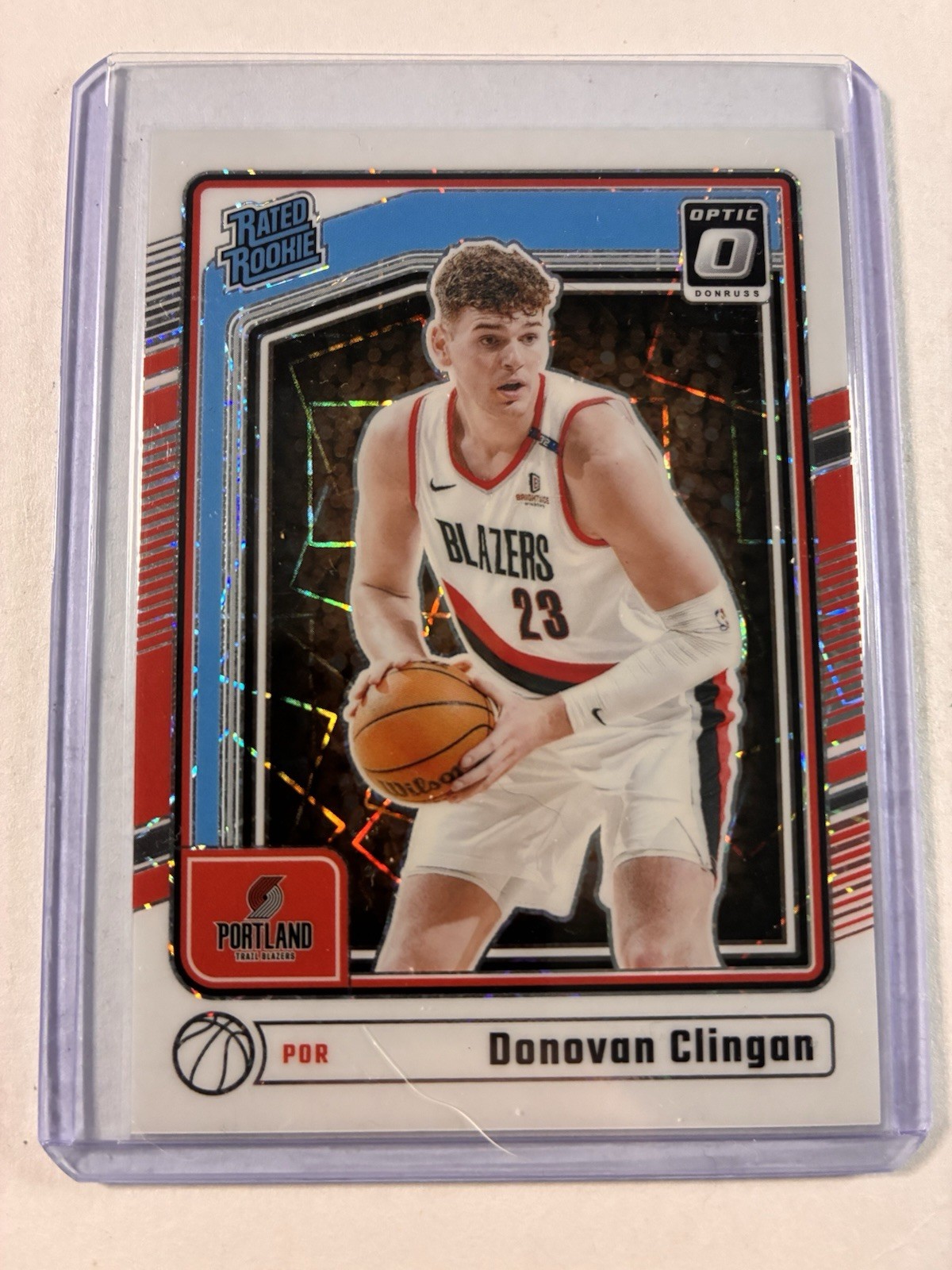 Donovan Clingan 2024-25 Donruss Optic Rated Rookie #272 White Velocity 41/59 RC