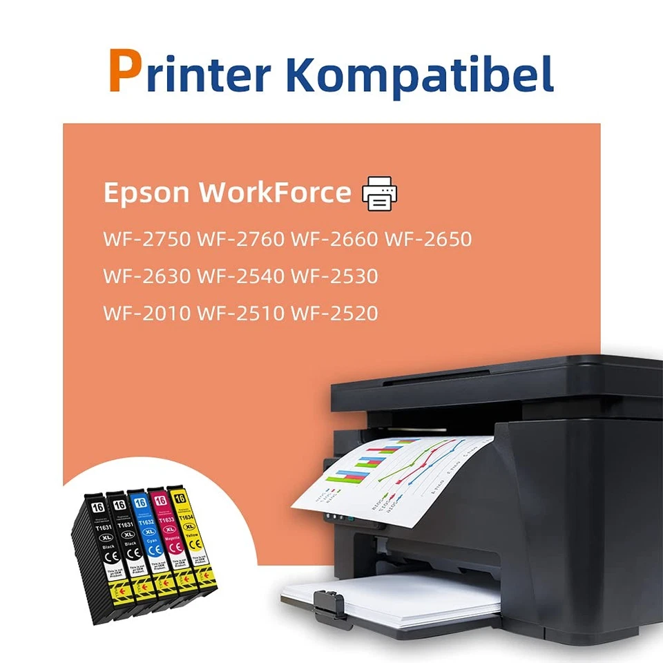 Cartucce 16XL Multipack Compatibile con Epson 16 XL per Epson WorkForce WF 2510 - Immagine 4 di 4
