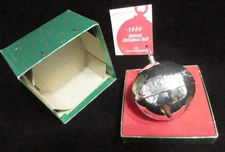 Vintage 1986 Wallace Silver Plate SLEIGH BELL Christmas Tree Ornament in Box