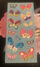 Hallmark Glittery Butterflies Long Sticker Sheet