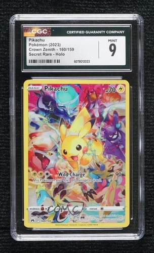 Secret - Pikachu Pokémon Sword & Shield Crown Zenith CGC 9 Mint