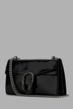 Gucci Black Small Shoulder Bag Silver Chain S...