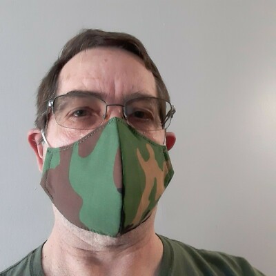 New hand made in USA 95%efficient face mask around the ears one size fits most  