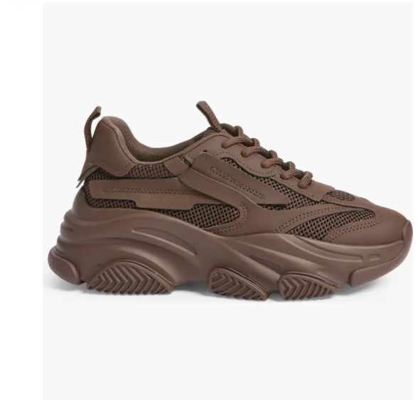 【Steve Madden】関税/送料込み Possession Black/tan POSSESSION Black/Tan Platform Lace-Up Women's Sneaker