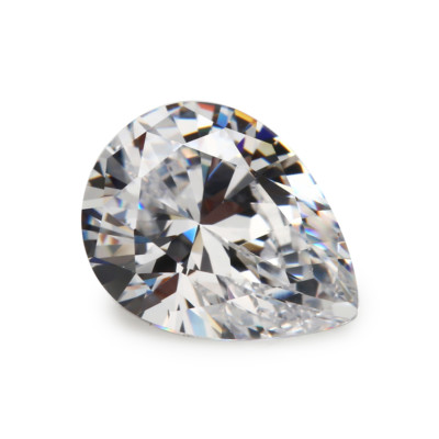 Size 2x3~13x18mm Pear Shape White 5A CZ stone Loose Cubic Zirconia Stone