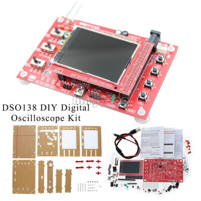 Dual Alligator Clip DSO138 Digital Oscilloscope 2.4'' TFT+Probe Welded/Assembled