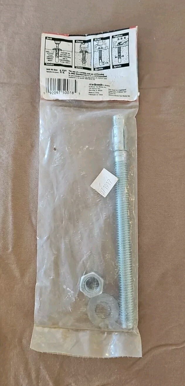 Red Head® 1/2” X 7” Wedge Anchor, Heavy Duty, for Concrete Applications 