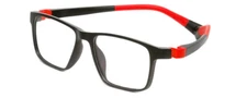 Cruiser KIDS 032-C2 Unisex Square Designer Reading Glasses Gloss Black Red 47 mm