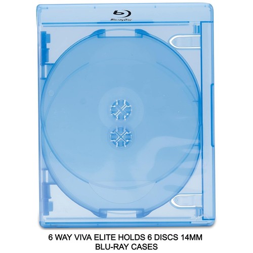 6-Wege Viva Elite 14 mm fasst 6 Discs transparent Blu-ray Ersatzhüllen SET - Bild 2 von 22