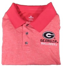 KA Knights Apparel Georgia Bulldogs Men's Red Short Sleeve Polo Shirt Size Large