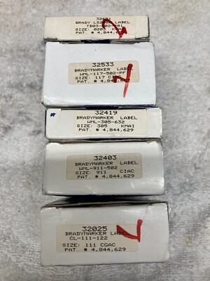 Brady wire markers assortment 5PIECES 32035, 32403, 32419, 32533, 32651