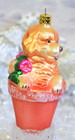 Puppy In A Flower Pot German Christmas Ornament — photo 4