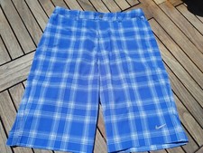 Nike Golf Shorts Kids Large Blue Plaid EUC