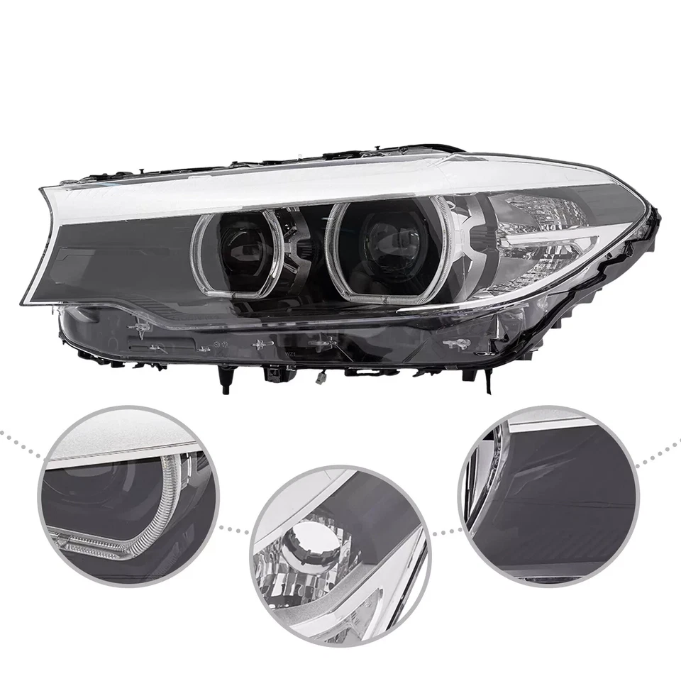 LH Left LED Headlight Fit 2017 2018 2019 2020 BMW 5 Series G30 G31 530i 540i M5 - Image 2 of 4