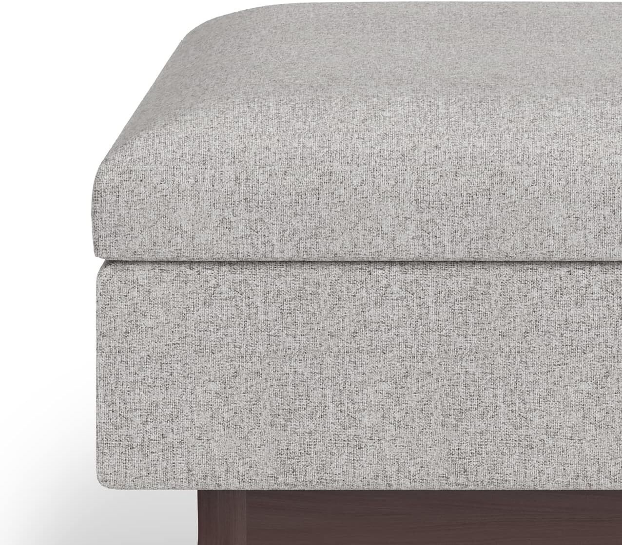 SIMPLIHOME Owen 34 Inch Wide Mid Century Modern Rectangle 34 inch, Cloud Grey 