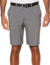 PGA TOUR Men's Flat Front Heather Golf Short, Medium Grey Heather, 40