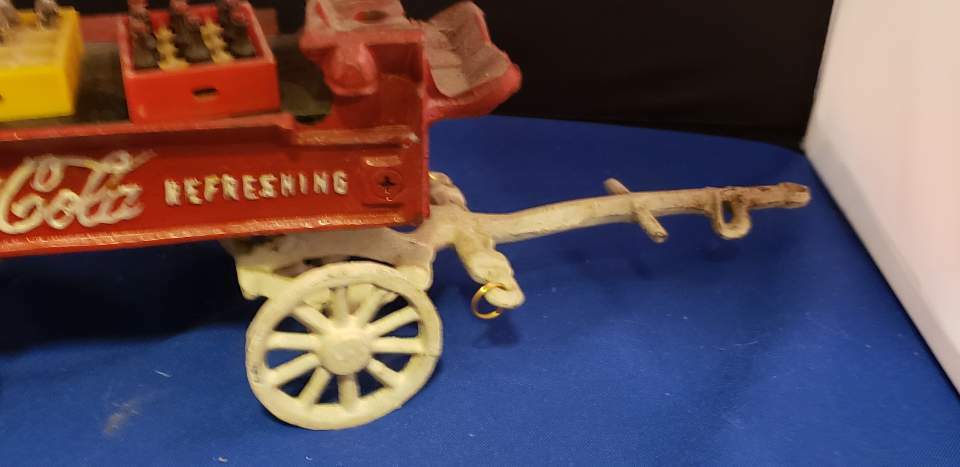 COCA-COLA Cast Iron Horse Drawn Wagon Replica Vintage | eBay