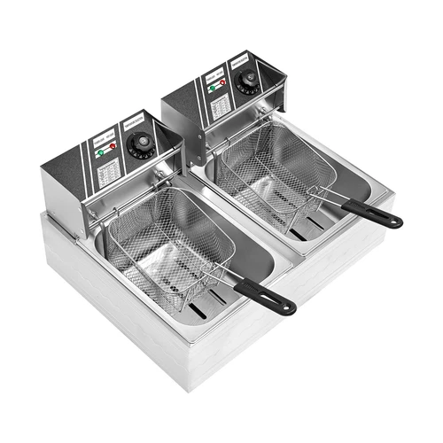 10L/20L Edelstahl Fritteuse Öl-Friteuse Elektro-Fritteuse Kaltzonen Frittöse NEU - Bild 8 von 37