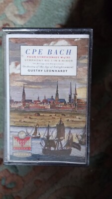 Gustav Leonhardt,'' C.P.E.Bach: Four Symphonies'' cassette