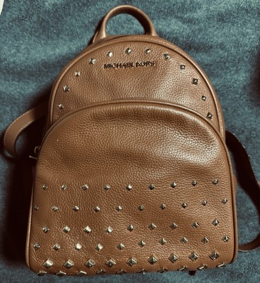 Michael Kors Abbey Medium Studded Leather Backpack Brown Excellent Condition | eBay Michael Kors Abbey Medium Studded Leather Backpack Brown Excellent Condition | eBay